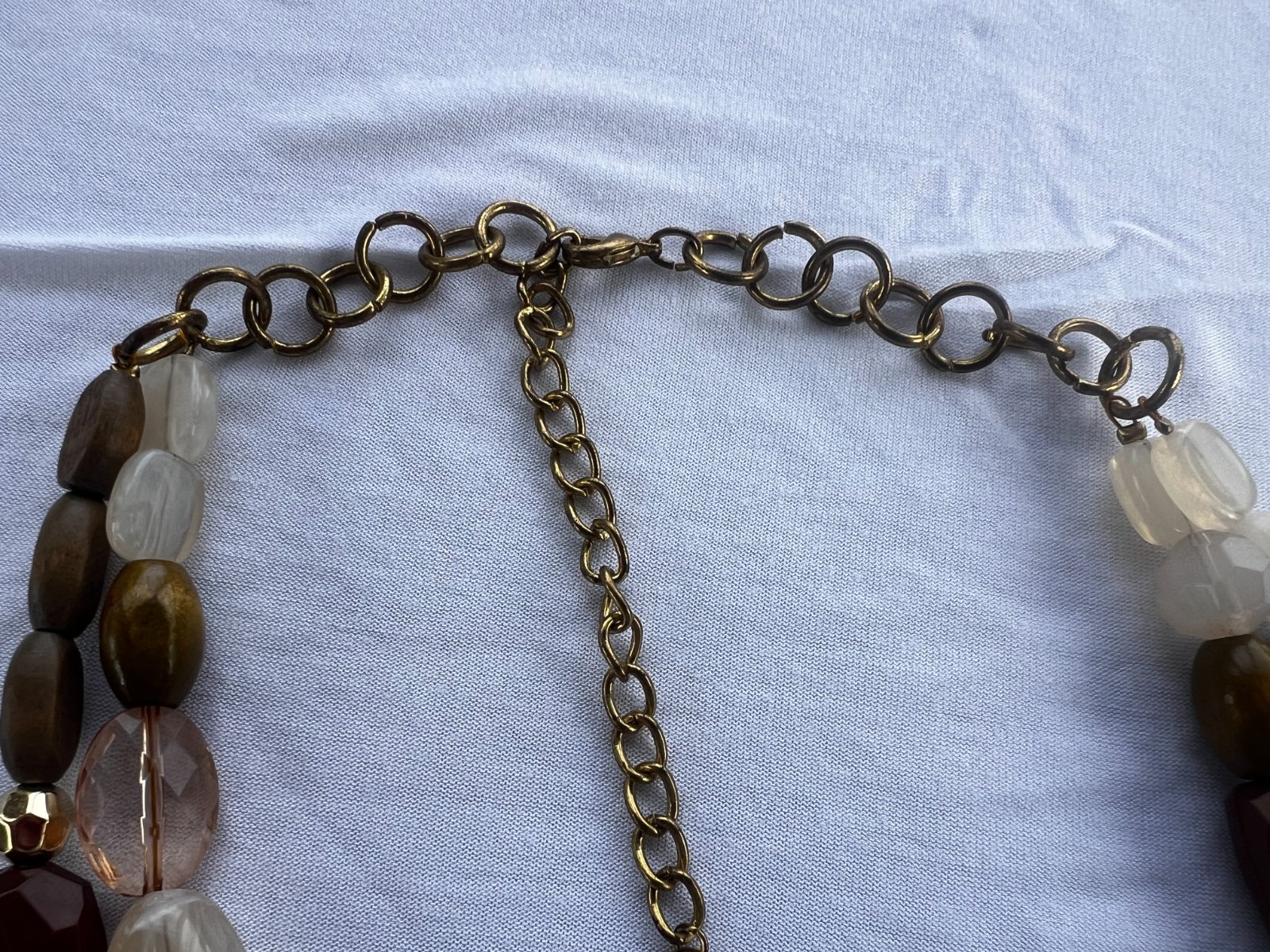 Vintage Style Statement Double Layer Necklace Ornate Fashion Brown Jewelry