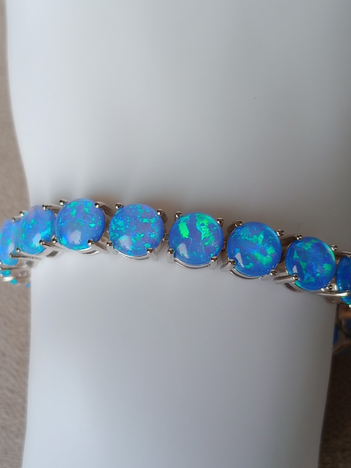 Pink Opal Tennis Bracelet | Opal Bracelet | Opal | October Birthstone, Silver