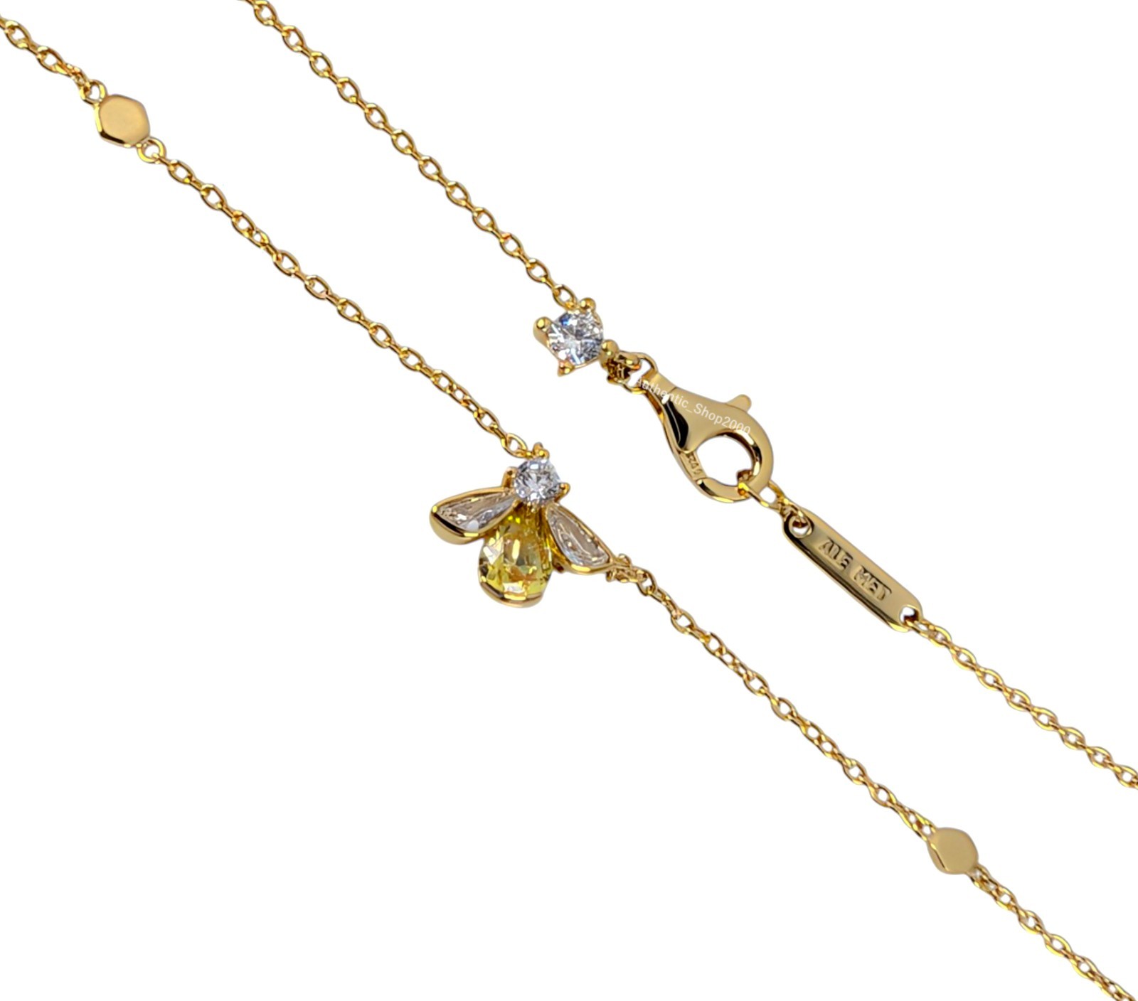 NEW 100% Authentic PANDORA 14k Gold Yellow Honey Bee Pendant Necklace 364560C01
