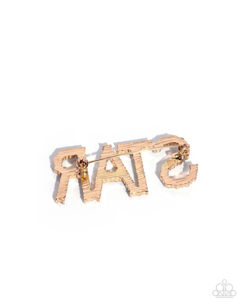 Superstar Sum – Gold Paparazzi Brooch