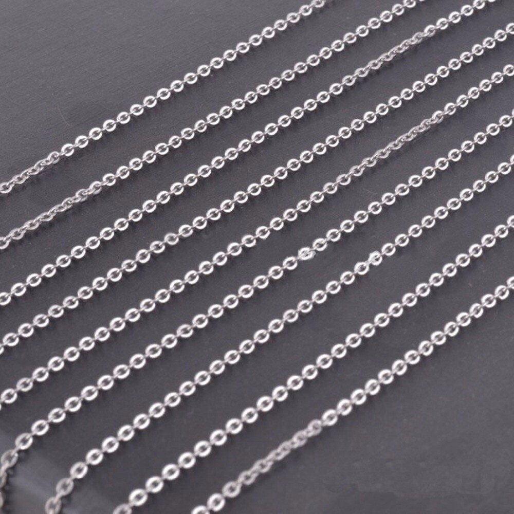 1.5/2/2.4/3mm 100pcs/Lot Stainless Steel Silver Cross Chain Men Necklace Finding