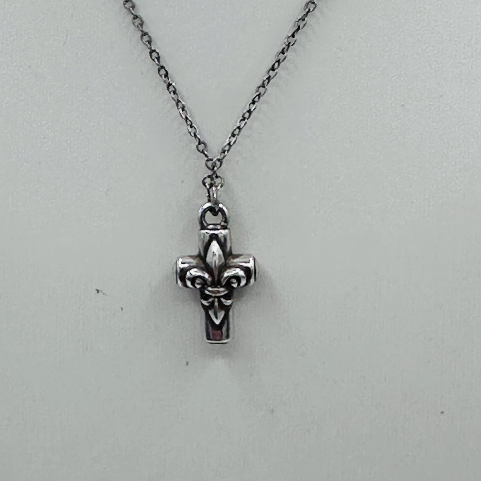 Brighton Royal Cross Petite Pendant Necklace Silver Tone Adjustable 16