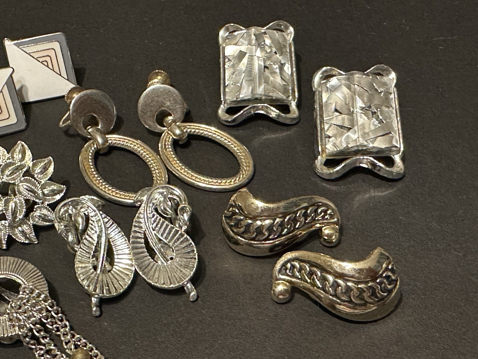 Signed Vintage clip earrings 57 pairs. Trifari, Jomaz, Bogoff and more!