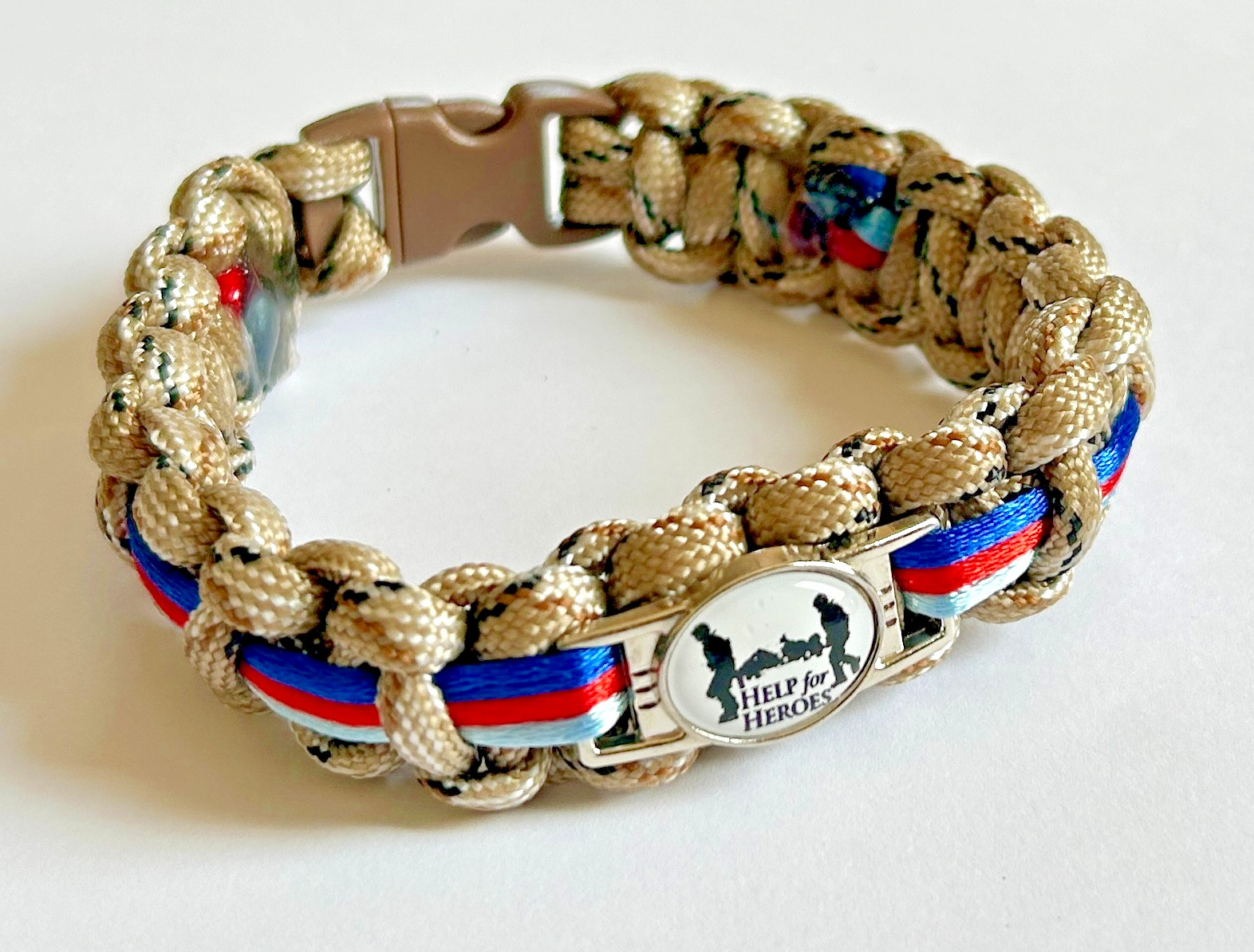 MILATARY COLOURS : Help4 Heroes Oval Stretcher Badge Bracelet(3 Sizes/7 Colours)