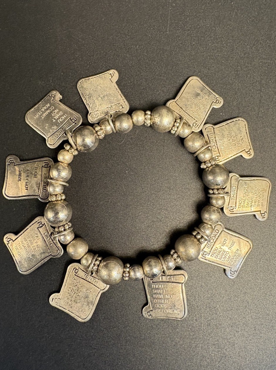 Lovely Silver Tone with Beads Religious Fashion Jewelry Lot of 8 pieces