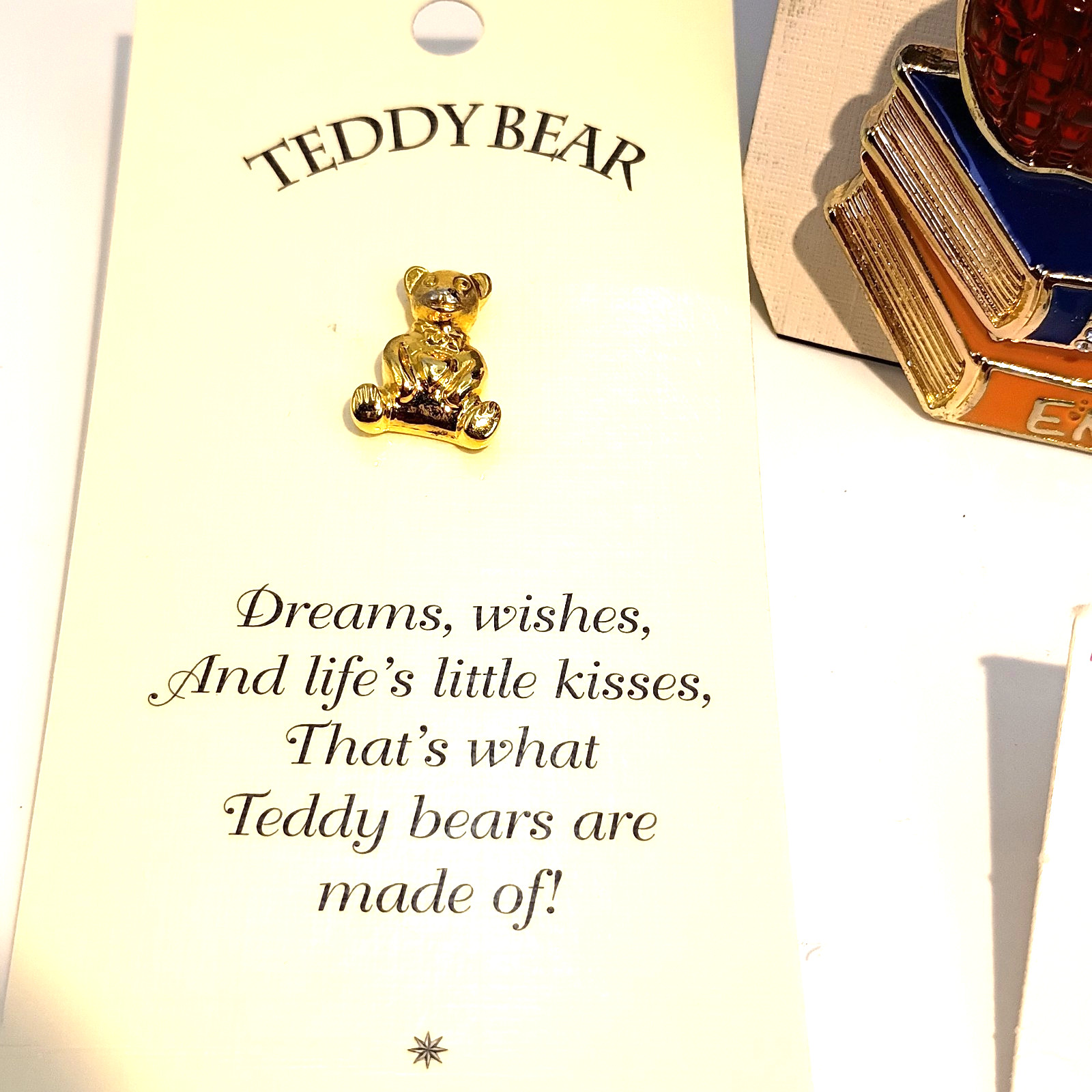 Lot Of 4 Brooch Pins Napier Teacher Appreciation Teddy Bear Music Golden Apple