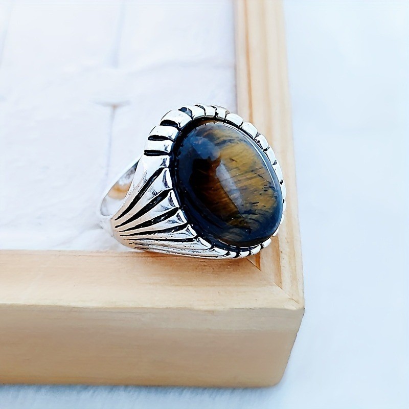 Tiger Eye Gemstone 20pcs Wholesale Lot Mixed Rings Jewelry Natural Stone US 7-11