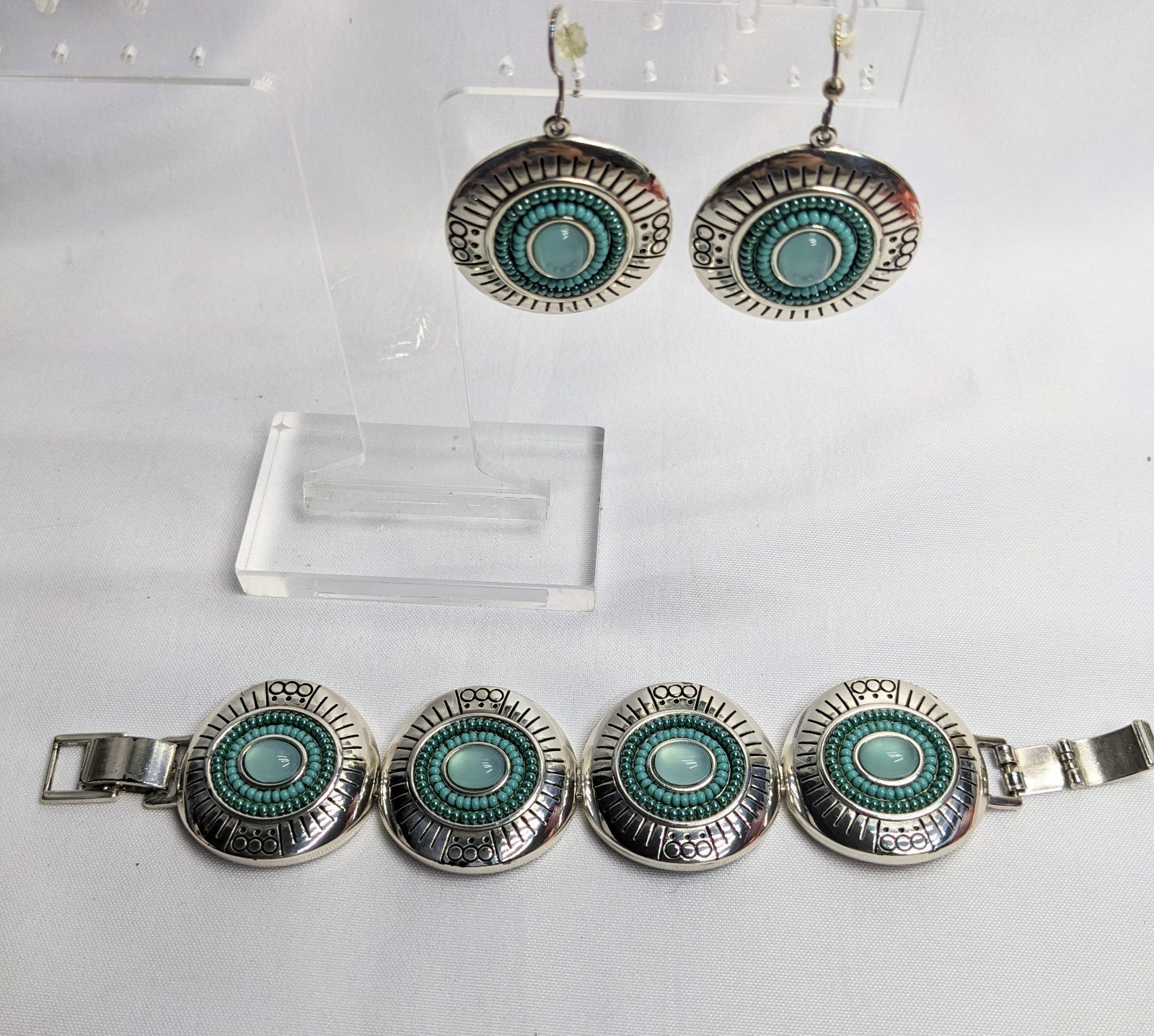 Brighton Vista Earrings And Bracelet W/ 1″ Extender And Branded Dust Bag, SCARCE