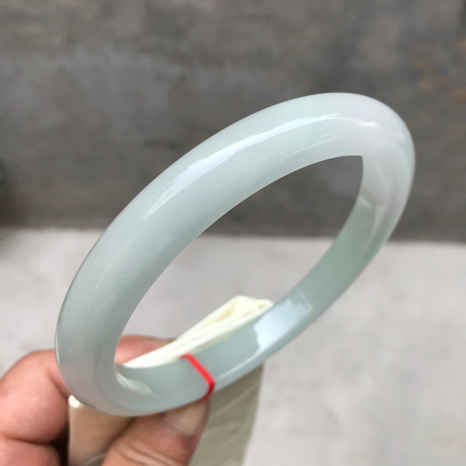 84MM Natural Icy Green Jadeite Jade Bracelet Burma Jadeite Jade Big Bangle