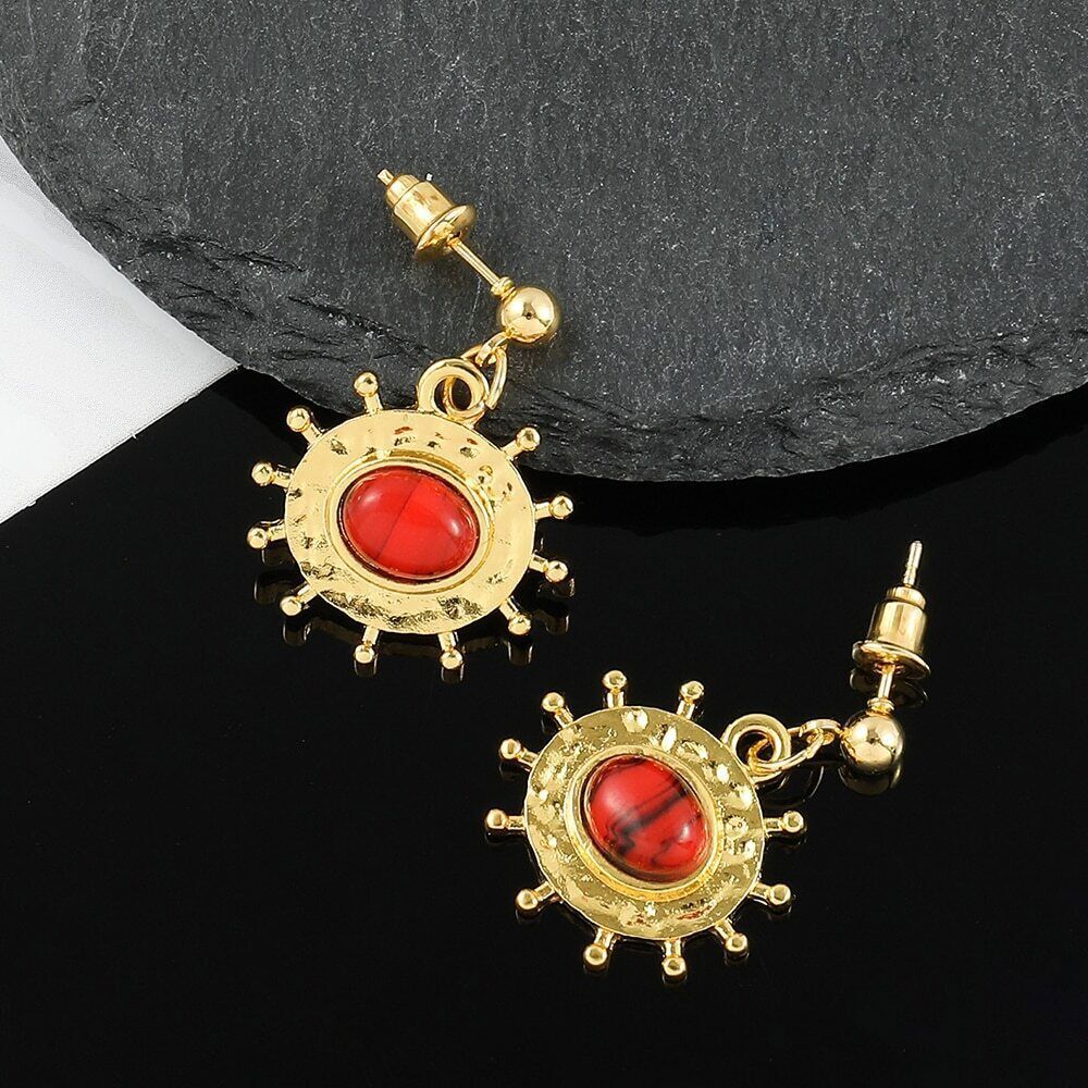 House of The Dragon Necklaces Princess Rhaenyra Targaryen Red Pendant Earring