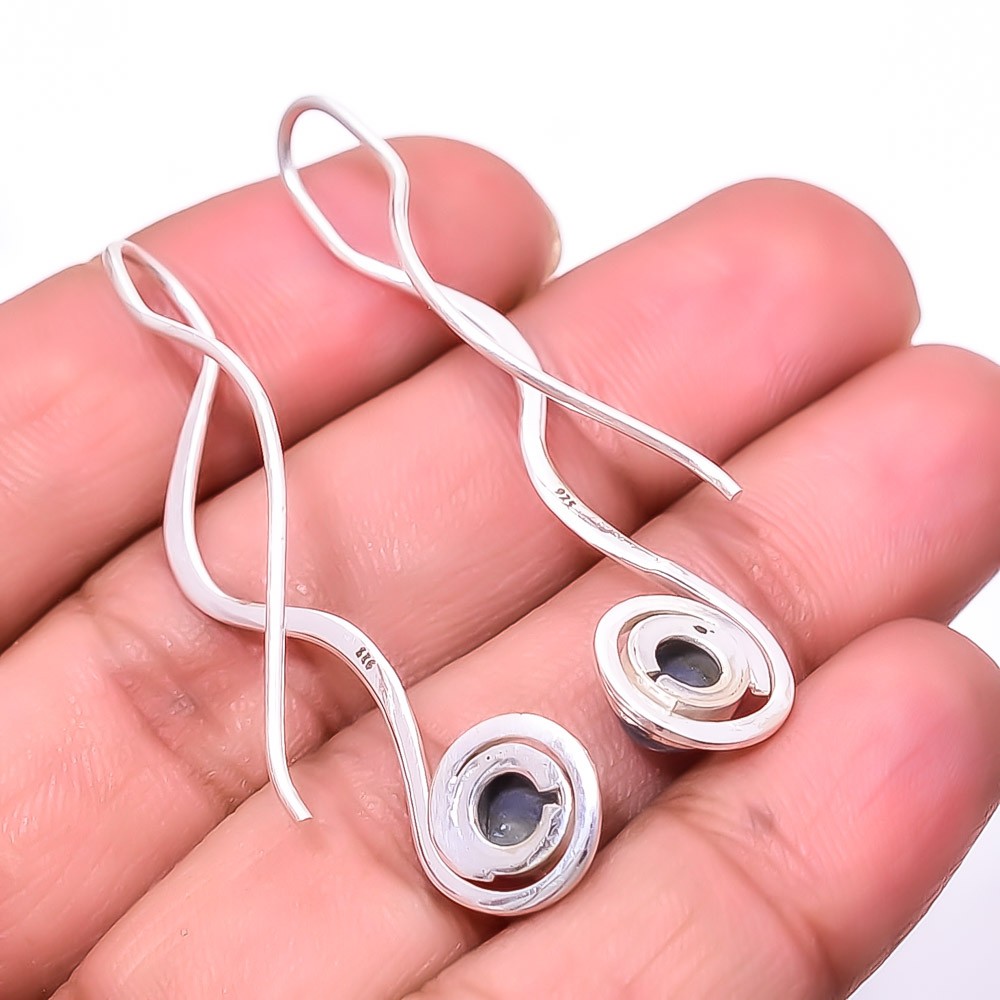 Natural Kyanite – Nepal Gemstone 925 Sterling Silver Earring 1.87″ E947026320