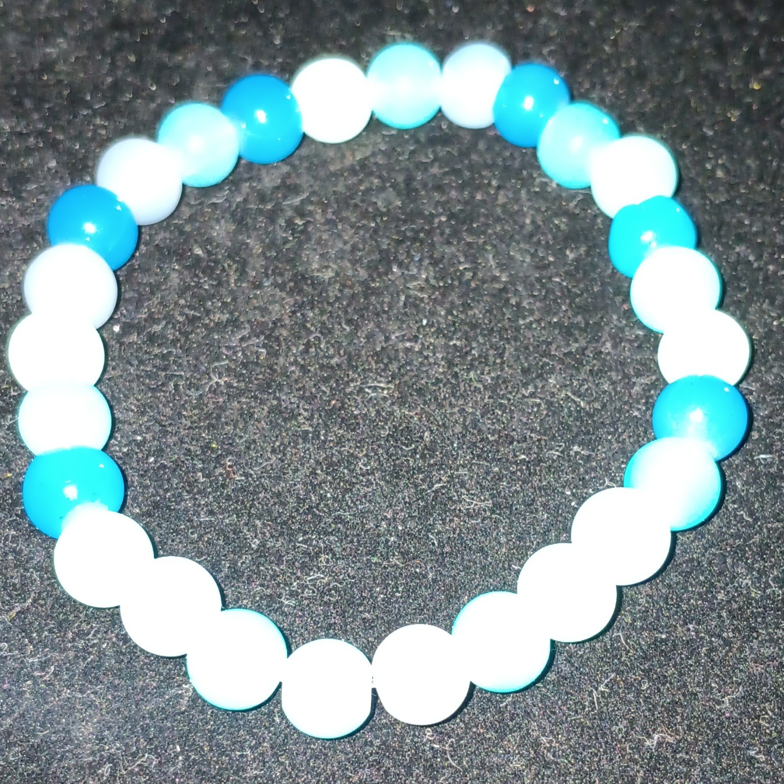 Set of 10 Multicolor Glass & Acrylic Bead Stretch Slip-On Stackable Bracelets