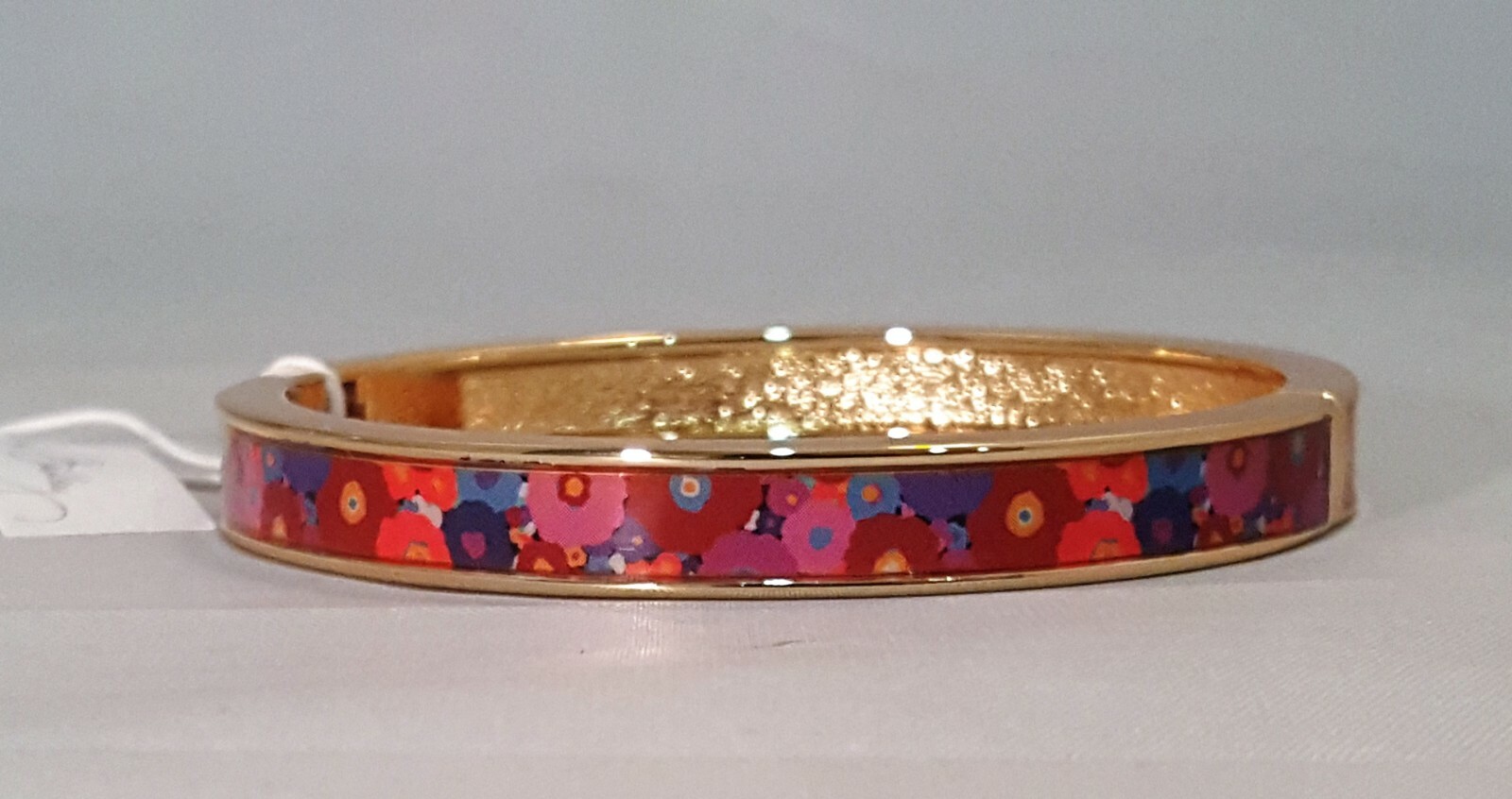 Vera Bradley Women’s Flowers Bangle Bracelet Gold Plated Multi Color NWT