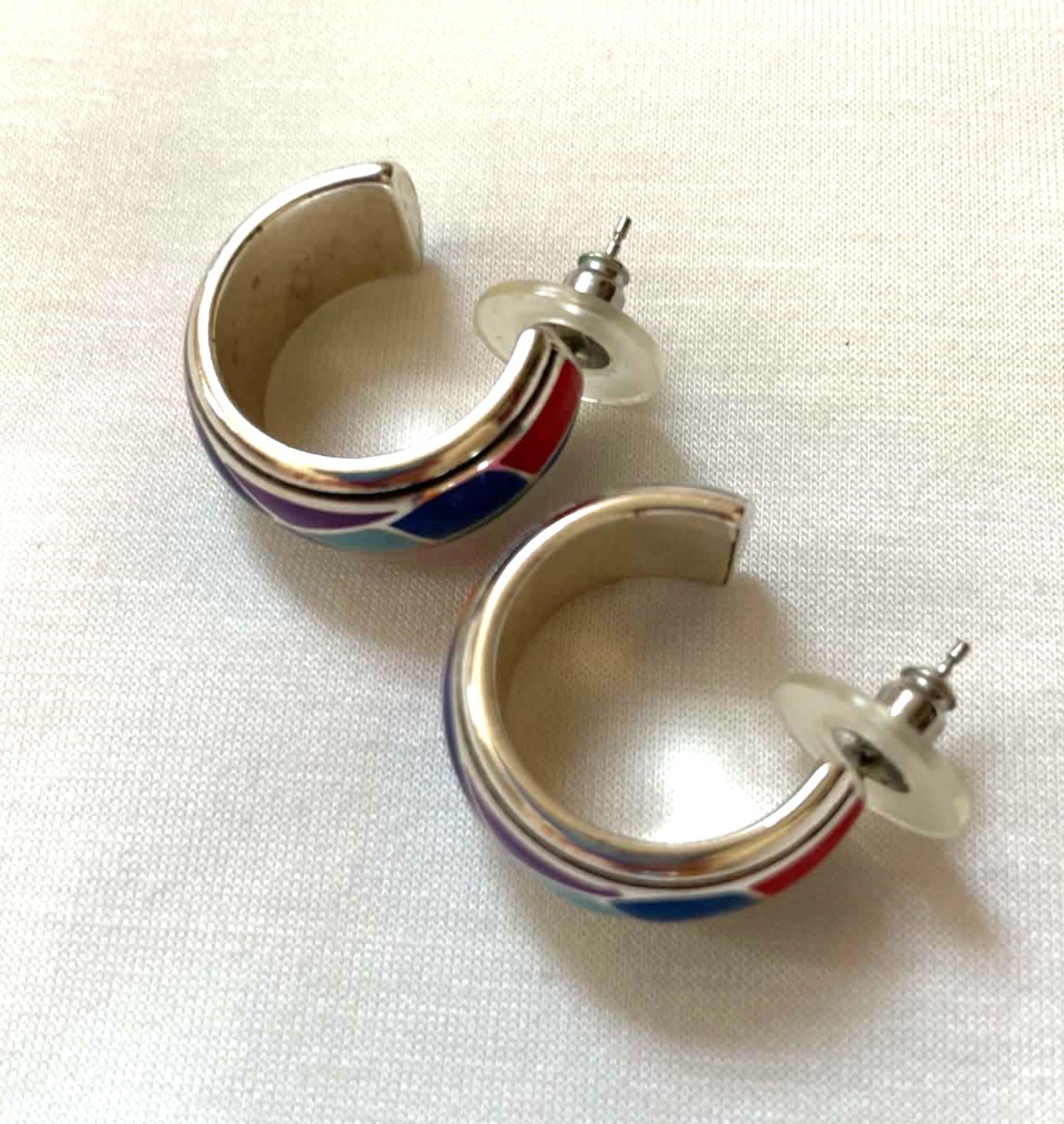Brighton Colormix Mosaic Enamel Set Reversible Pendant + Bangle + Earrings