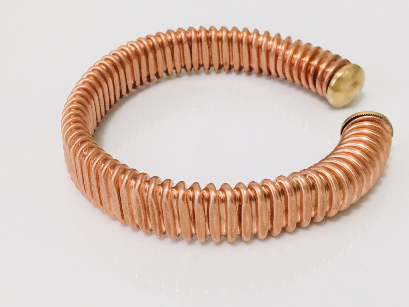 SOLID PURE COPPER THERAPY CUFF BRACELET Adjustable 30g NON MAGNETIC HANDMADE
