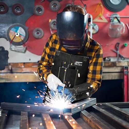 Welding Work Apron 24″ X 36″ Heat Flame Resistant Cowhidesmith Leather Black