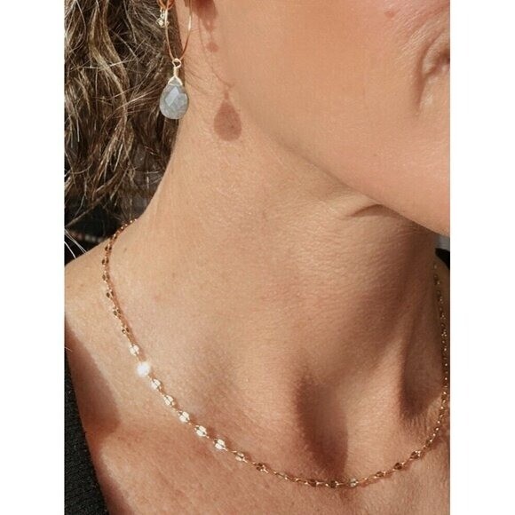 WATERPROOF Gold Chain Necklace Layering Necklace Dainty Gold Sparkle Chain