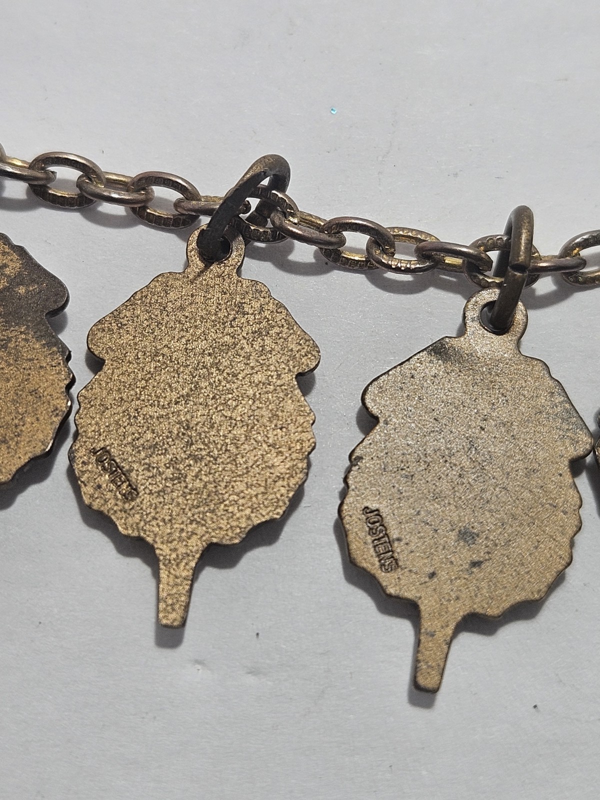 Vintage Jostens Academic Achievement Charm Necklace 9 Charms Scholarship