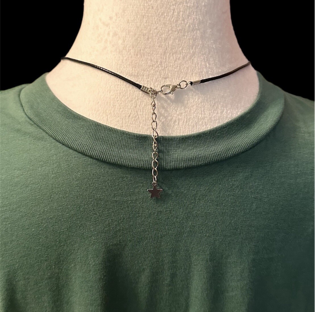 Silver Spiral Swirl Pendant Necklace Black Cord Unisex Women Men Brand New