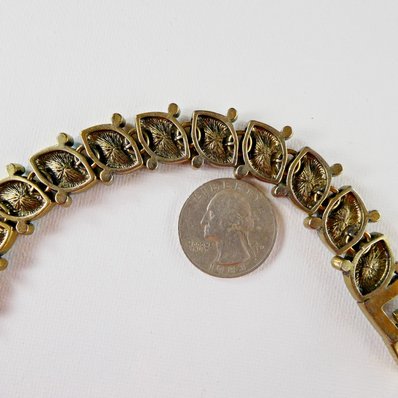 Heidi Daus Crystal Bracelet Multi Color Stones Brass Tone Beauty