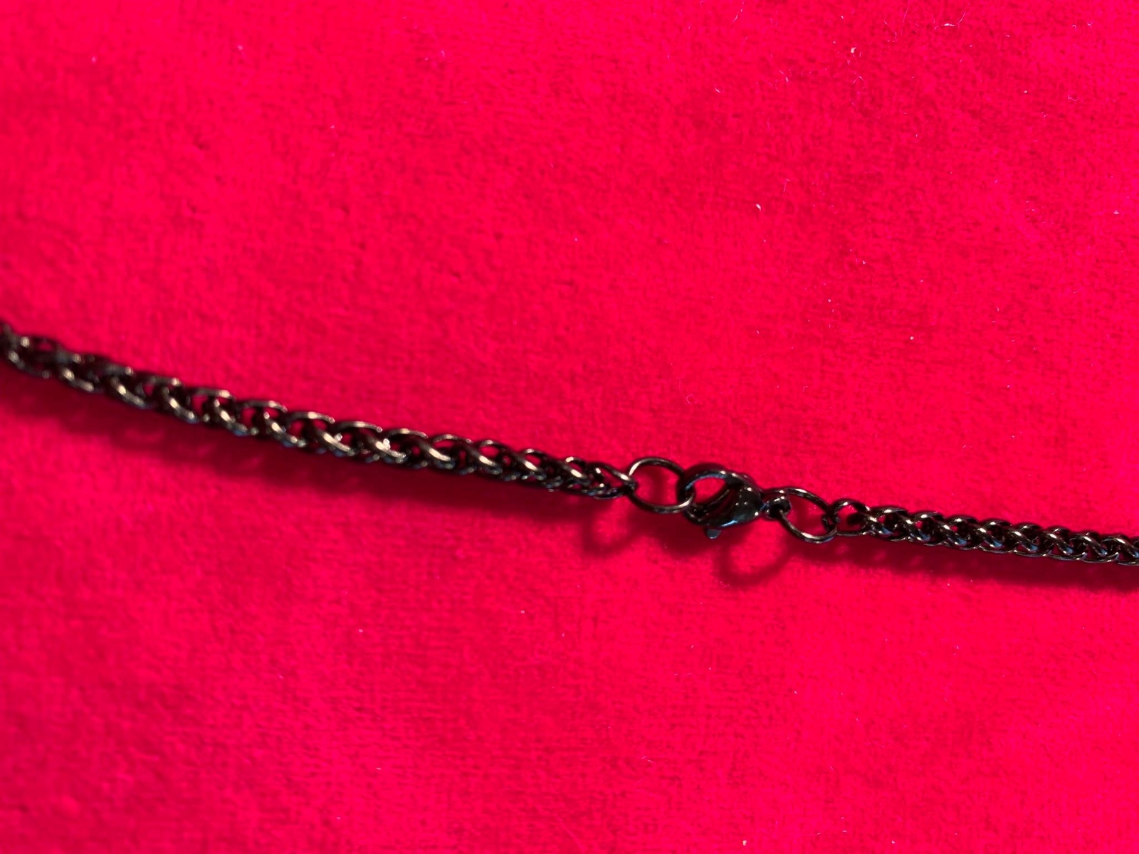 18″ Men ,Women, ,3mm Stainless Steel Black Plated Braided Wheat Necklace