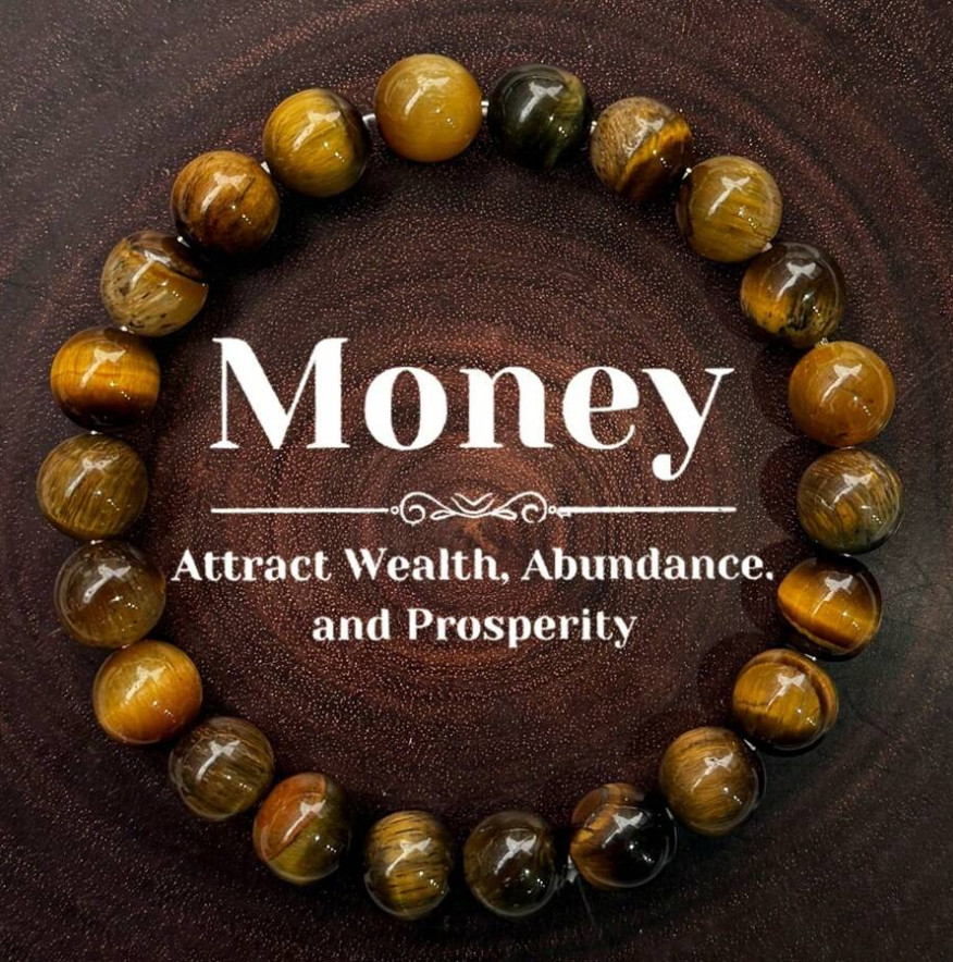 Fashion Natural Stone Crystal Beaded Bracelet Attract Wealth Women Men Jewelry