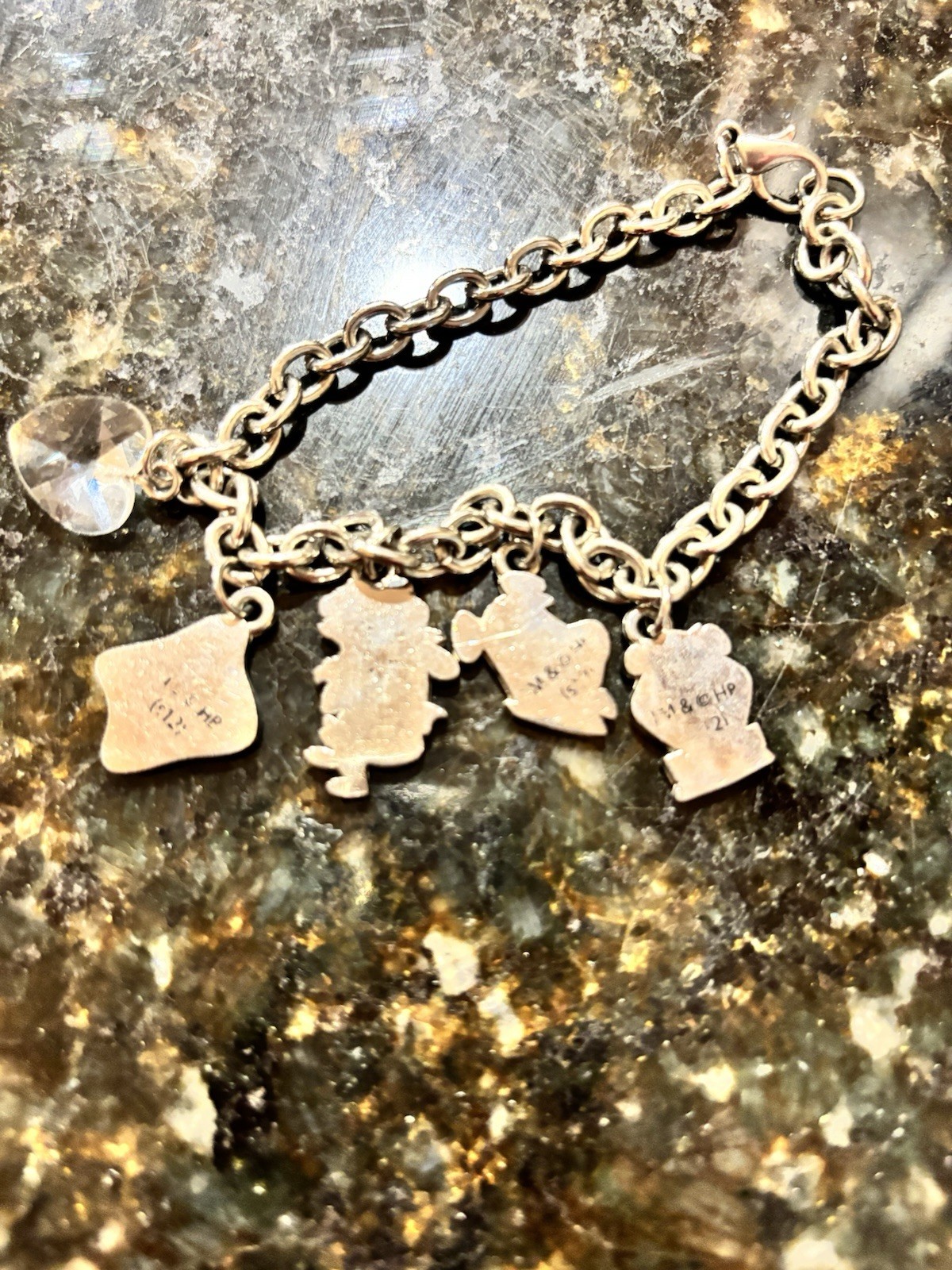 Vintage Hanna Barbera Yogi Bear Enamel Charm bracelet Cindy Boo Boo Bear dangles