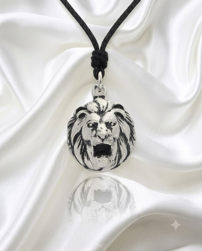 Lion Of Judah Leo 92.5 Sterling Silver Pewter Brass Necklace Pendant Jewelry