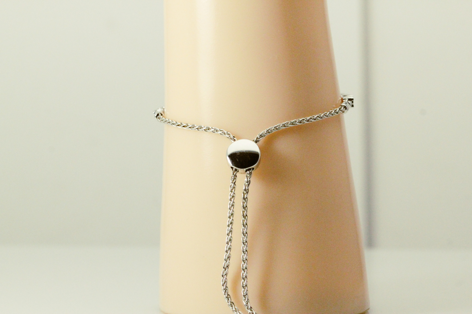 Sterling Silver 925 Adjustable Bracelet with Diamond Accents 9.1 Grams (BR5156)