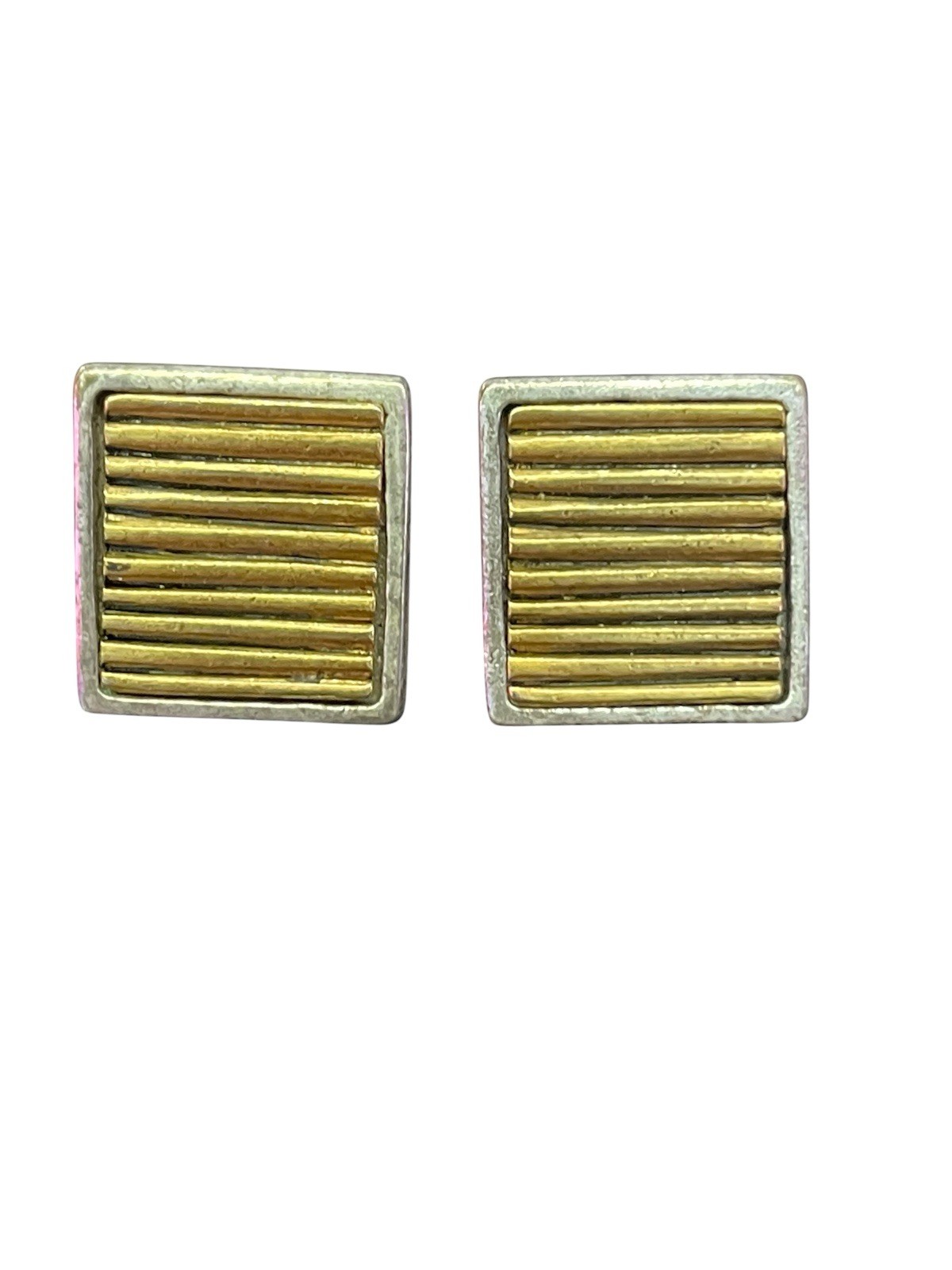 Chico‘s earrings Square Geometric silver and gold toned