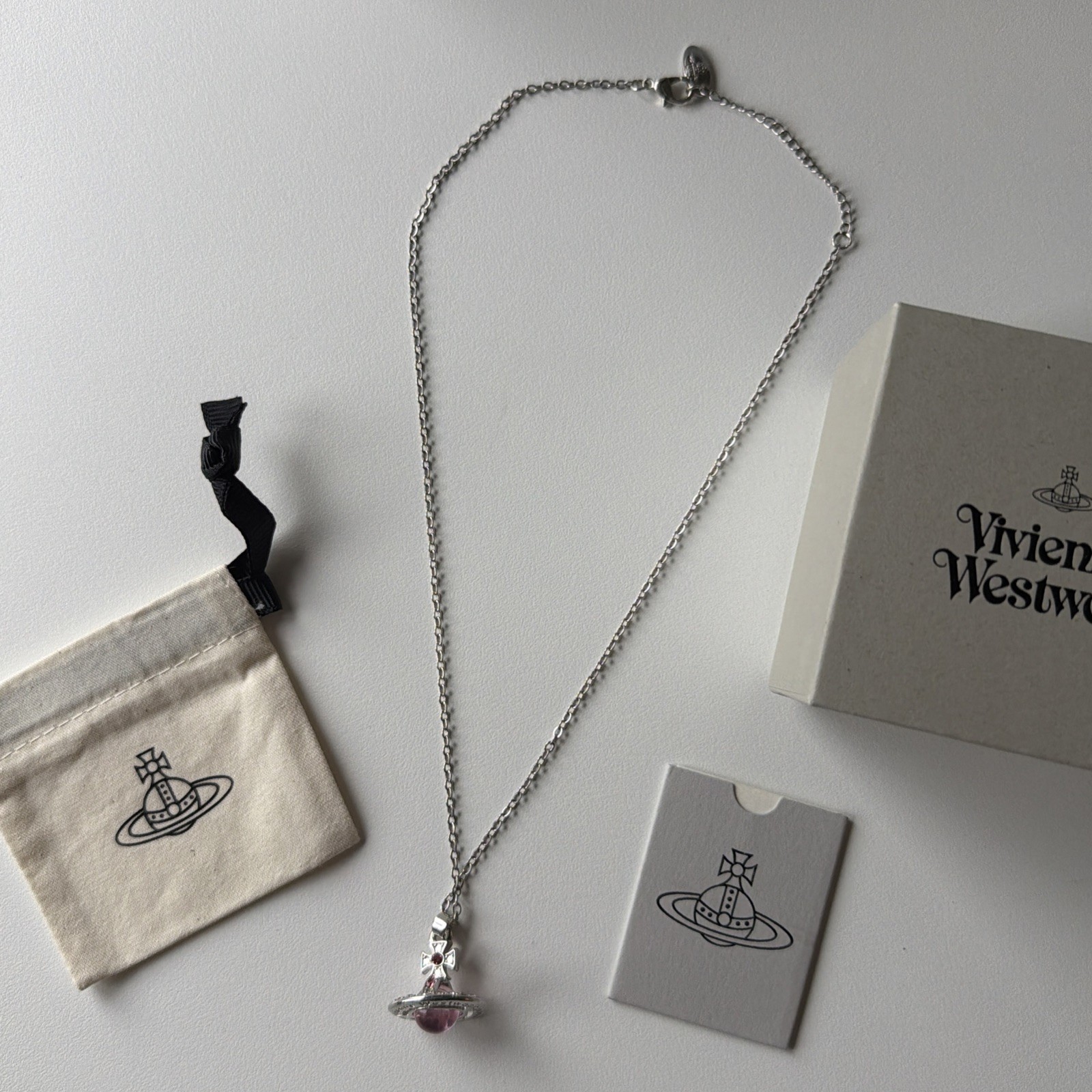 VW Orb Pendant Necklace – Pink