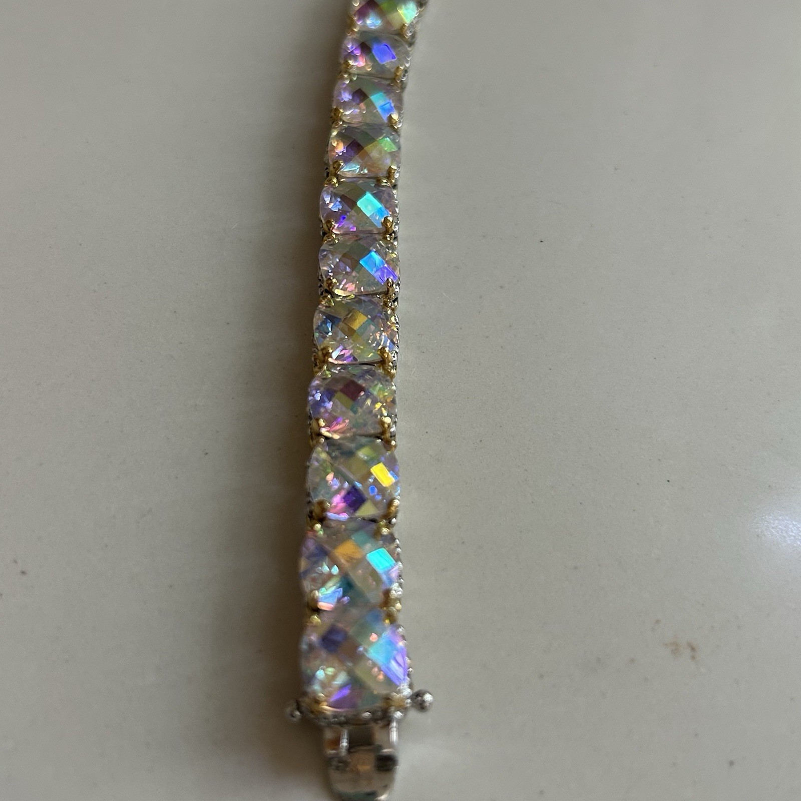 BEAUTY FOR ASHES 7″ CZ CRYSTAL BRACELET STUNNING NWOT