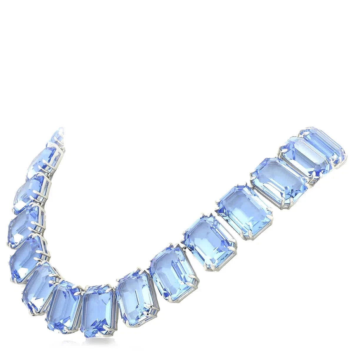 Swarovski Rhodium Plated Blue Millenia Necklace