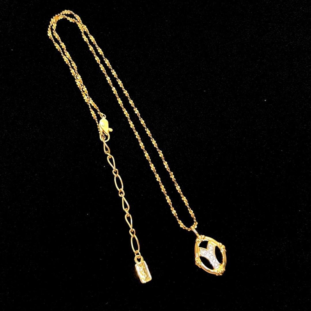 ✨ Yves Saint Laurent Necklace Logo Oval Vintage YSL With Box