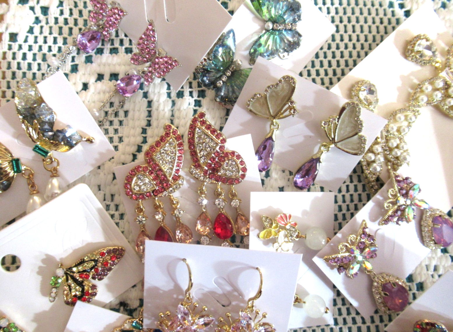 Lot 15 Pairs LOVELY Excellent Quality Butterfly Earring Butterflies Earring NEW