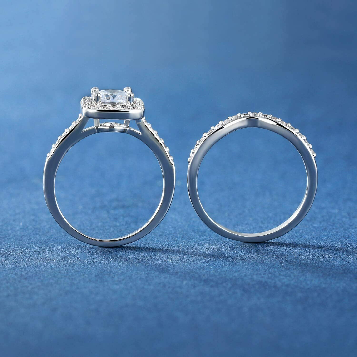 SHE WILL LOVE! White Gold Ring Size 5.5 Womens Ring CZ Engagement Anniversary