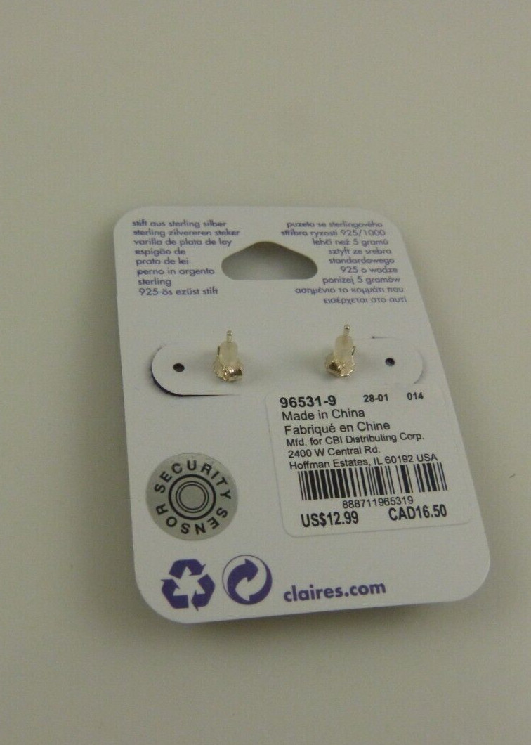 Sterling Silver post yellow duck studs earring earrings 925