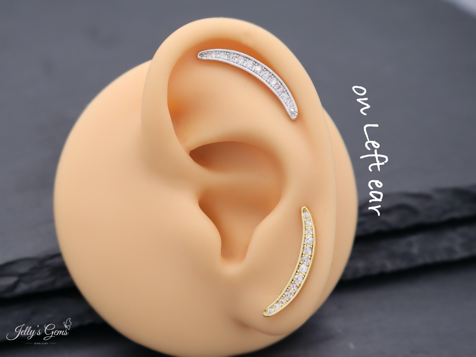 Curved Crawler Gold Silver Cartilage Helix Lobe Tragus Conch Earring Gift Her UK