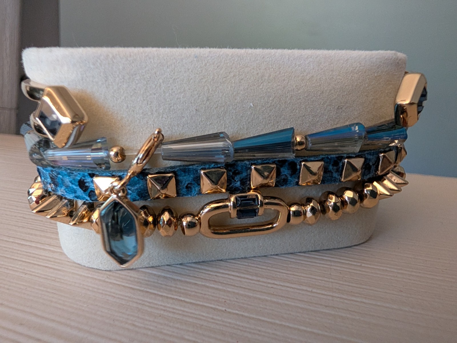 Bomb Party Fall Stack 2024. Blue Jean Baby. LC Stones On Gold