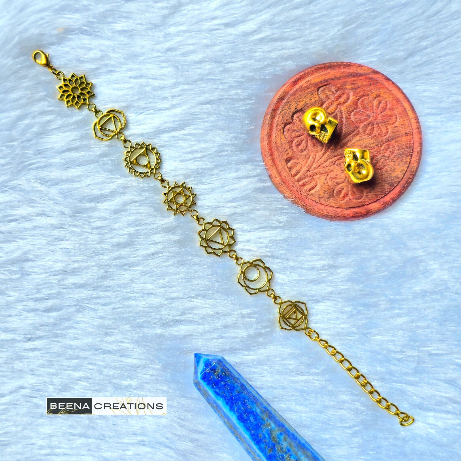 7 chakra brass bracelet, 7 chakra healing bracelet, Brass bracelet, 7 chakra