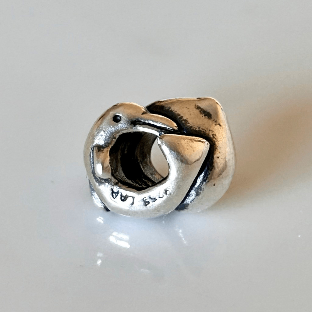 TROLLBEADS Dolphins Silver Bead LAA 925S Retired, Preloved Very Good