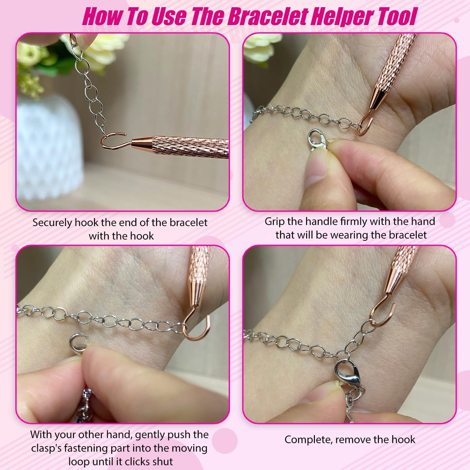 2 Pcs Bracelet Helper Tool, Portable Bracelet Assistance Tool Easy to Put