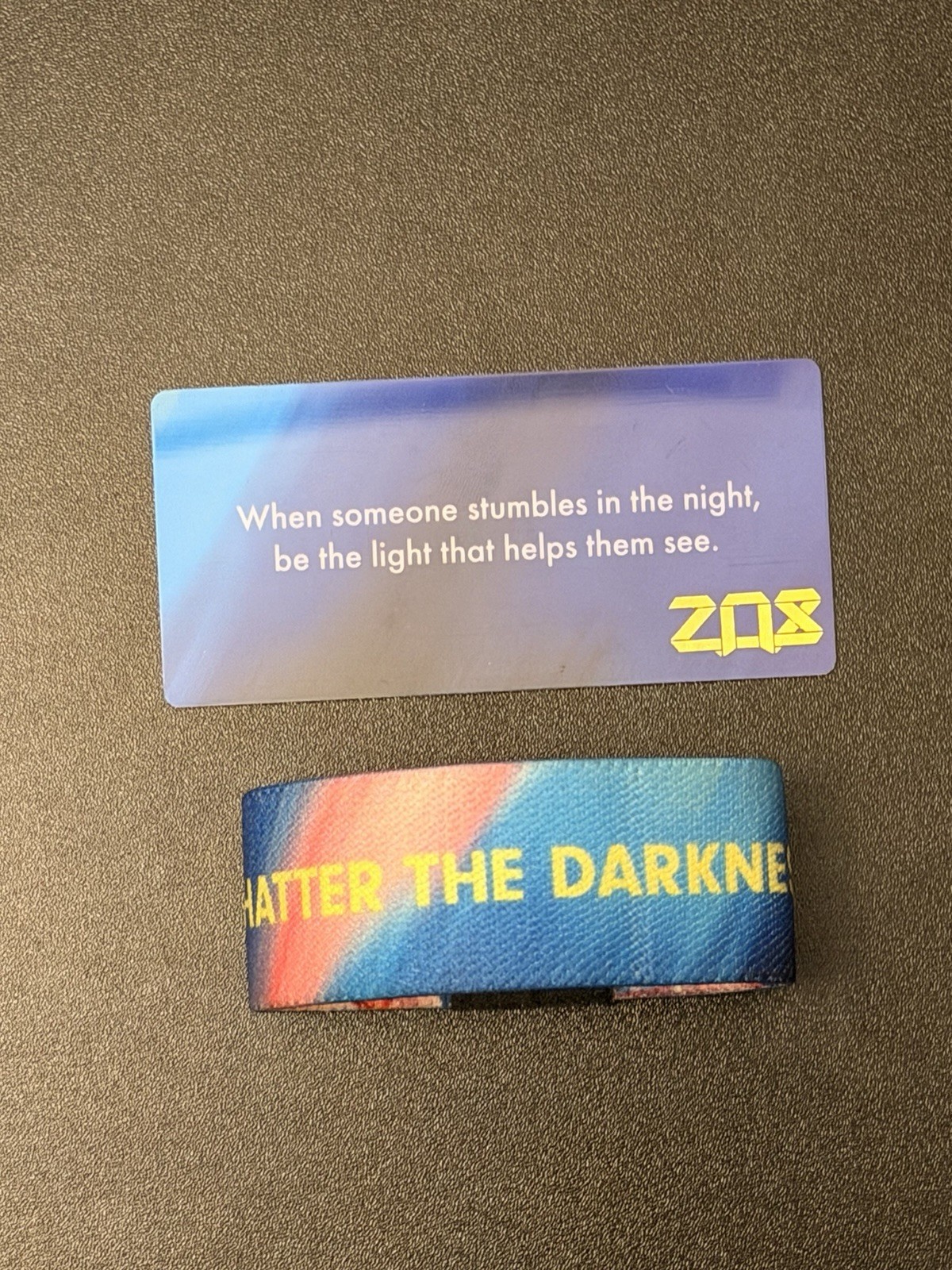 OOS LUMI ZOX ‘Shatter the Darkness’ *CUSTOM XS* Fabric Bracelet #2233