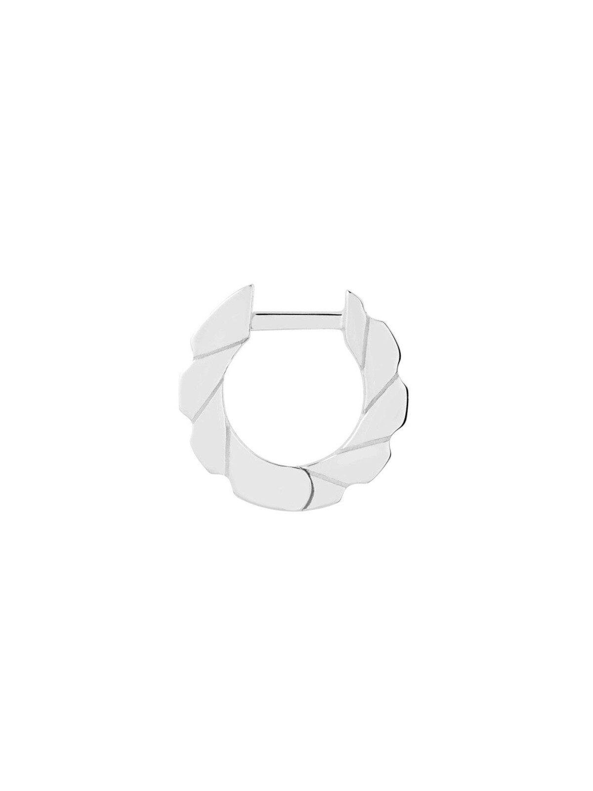 DION LEE FASTENER SMALL SINGLE HOOP EARRING MADE IN ITALY