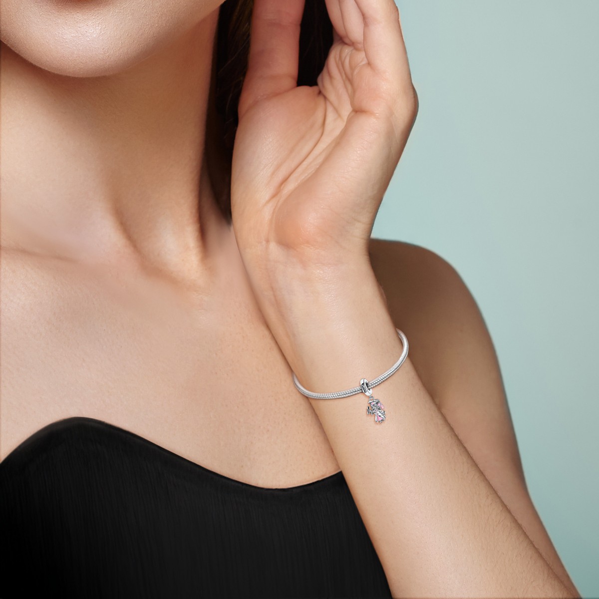 MULA 925 Sterling Silver DIY Charm CZ Graduation Girl Pendant for Women Bracelet