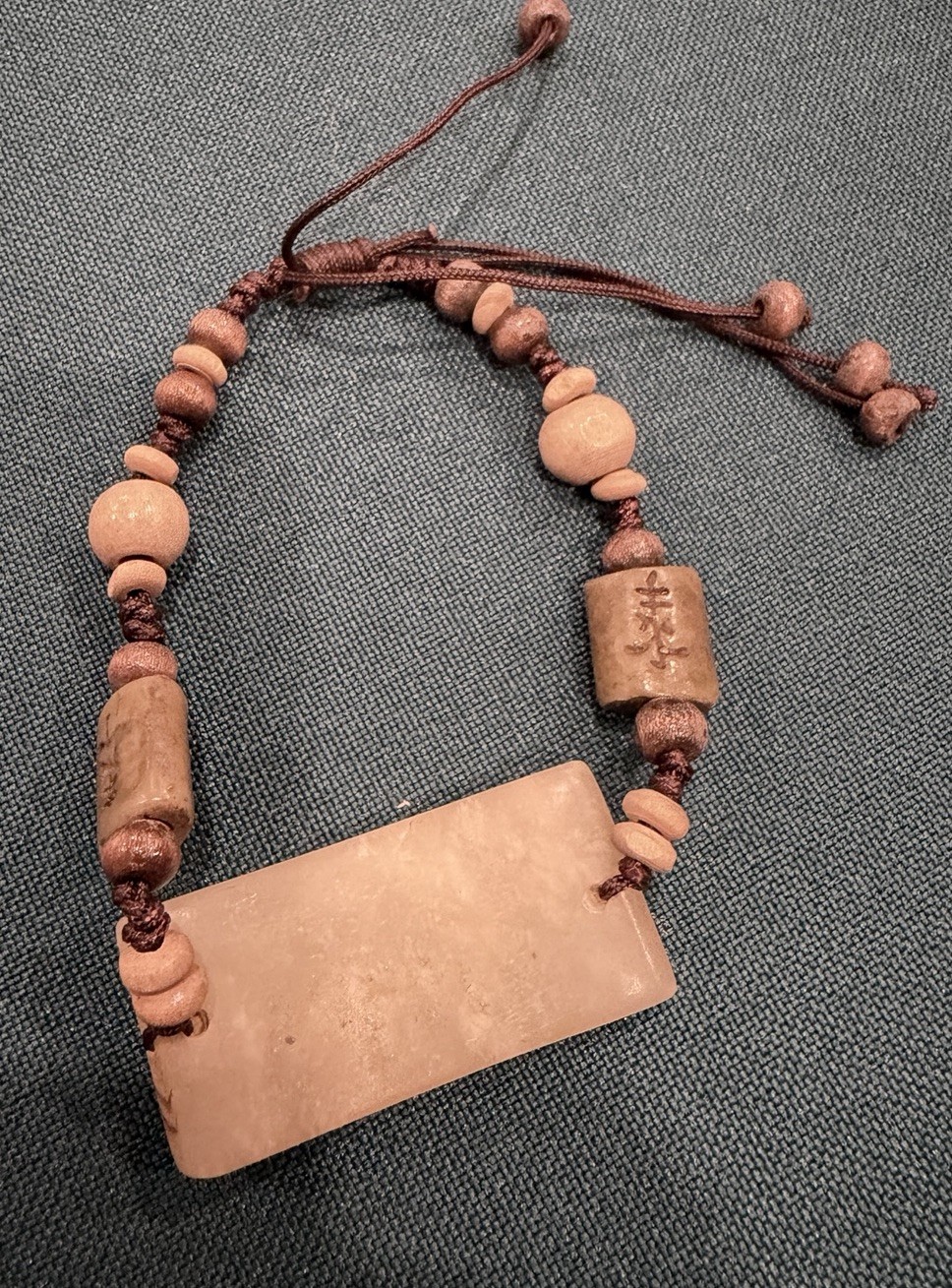 Handmade Wood Bracelet Lot 3 Pc Adjustable Stretch Purple Bead Boho Natural