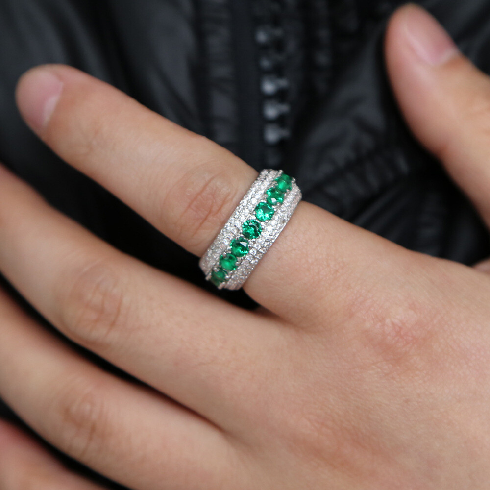 High Quality lced Out Bling Cz Men ‘s Ring Jewelry Luxury Full CZ Fashion Rings