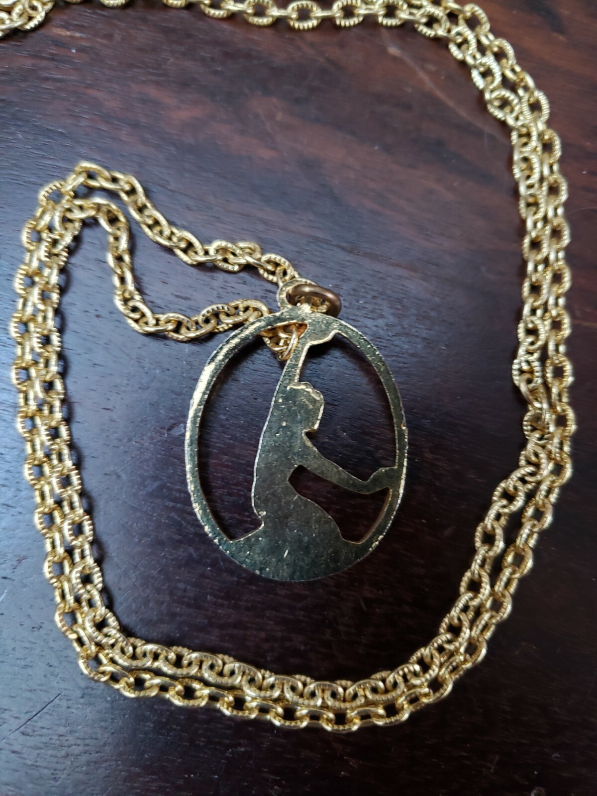 Ballerina Gymnastic Enamelware Necklace