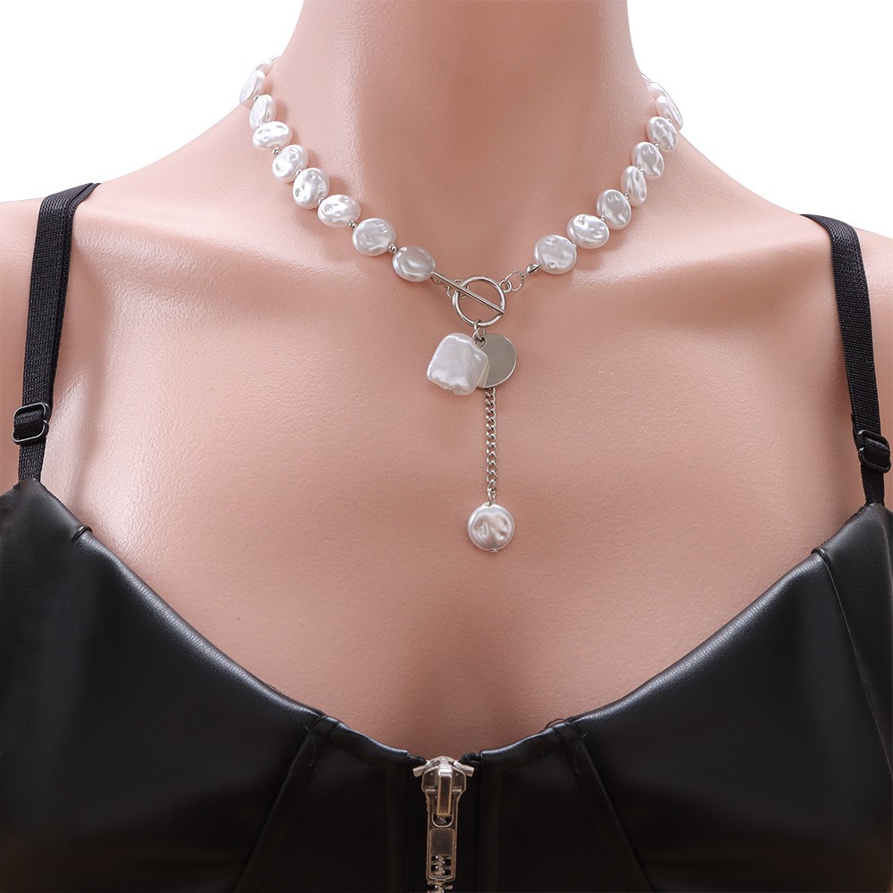 Pearl necklace jewelry – Baroque pearl necklace for women
