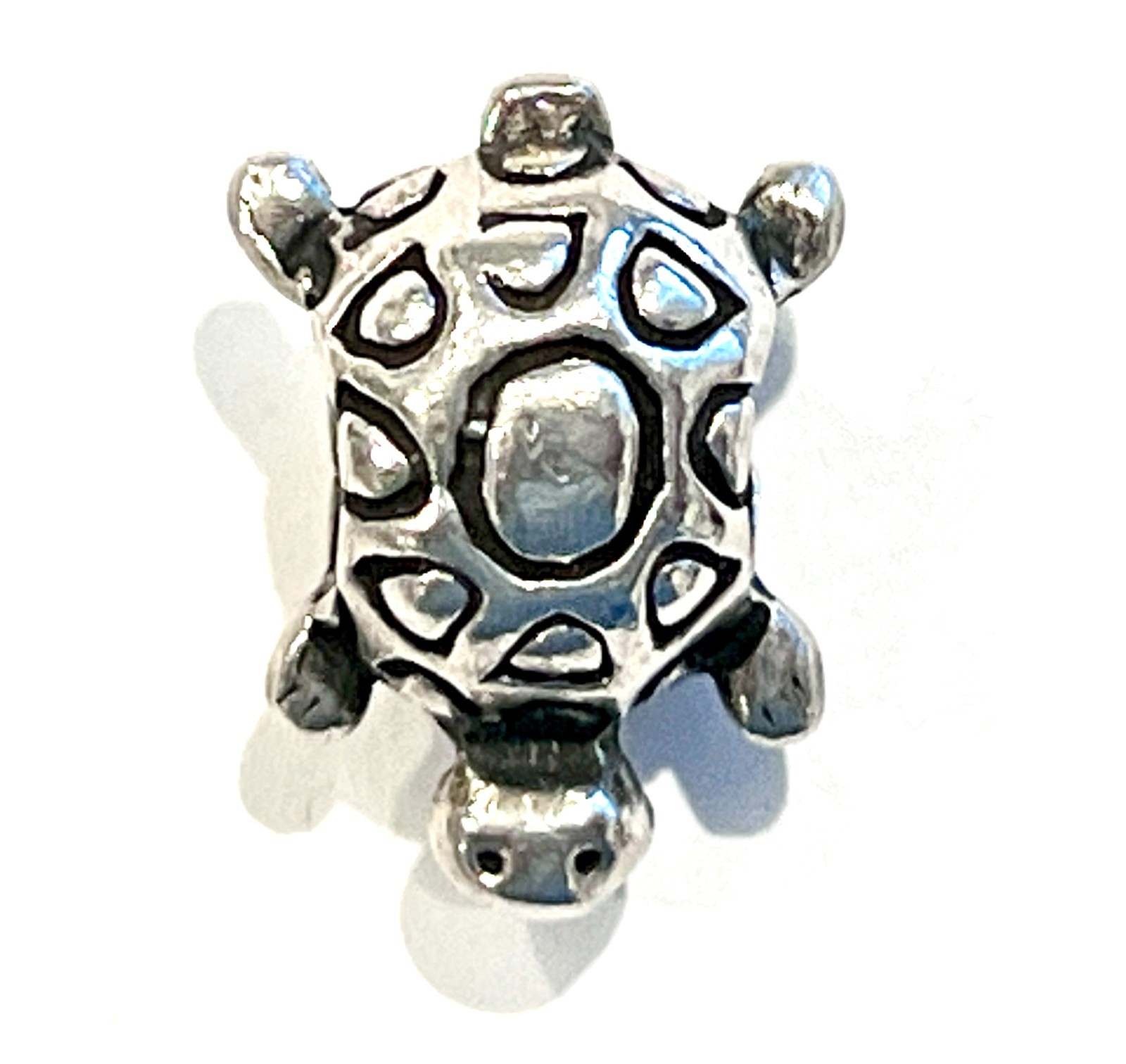PANDORA 790158 Turtle Charm Sterling Silver Bead – No Jewelers/ SS Mark -RETIRED